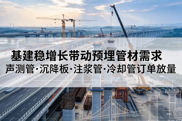 融安基建稳增长带动预埋监测管材需求，声测管、沉降板、注浆管订单持续放量
