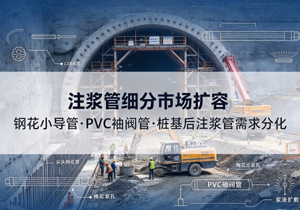 融安注浆管细分市场扩容，隧道钢花小导管、PVC 袖阀管、桩基后注浆管需求分化